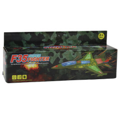 Stridsflygplanet Militära F35 Kör Ljus Ljud Grön