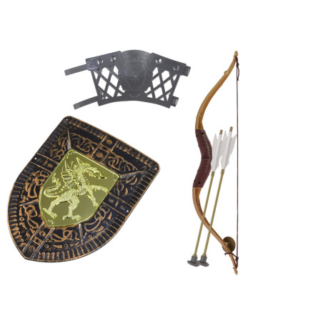 Riddarens set: Båge, Svärd, Sköld, Riddarkostym