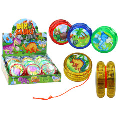 Leksak Jojo med lysande dinosaurier i 4 färger