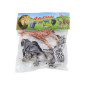 Set med fyra afrikanska djurfigurer: giraff, gorilla.