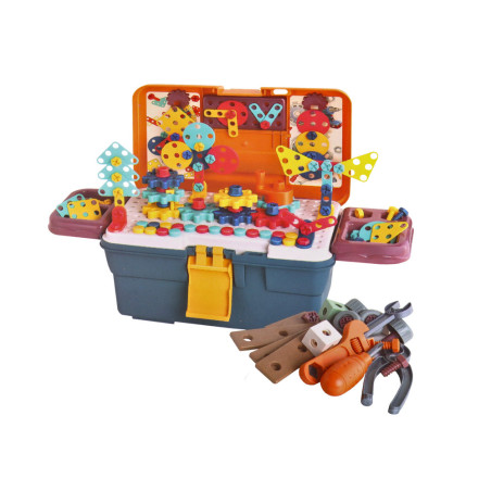 Pusselbyggklossar 3D i låda DIY Demontering Borrmaskin