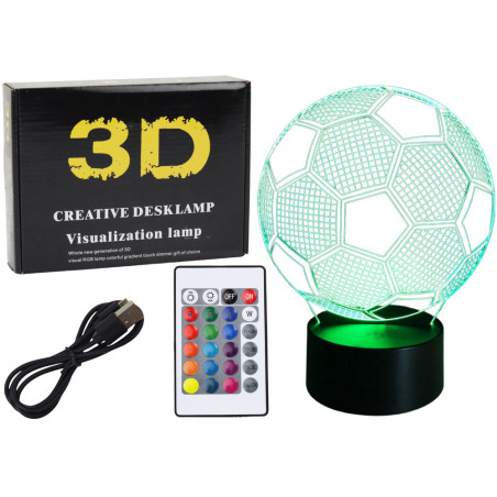 Trådlös lampa 3D LED-boll statyett med fjärrkontroll | HandlaSmidigt.se