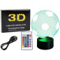 Trådlös lampa 3D LED-boll statyett med fjärrkontroll
