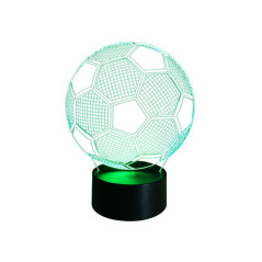 Trådlös lampa 3D LED-boll statyett med fjärrkontroll