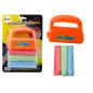 Set med Krita med Handtag Tjock Trottoarkrita Orange 3 st