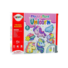 Kreativt DIY-set Enhörningar av gipsmagneter