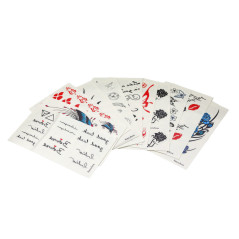 Skönhetssats Tatueringar 12 Kort 3 Hårfärger Svampar