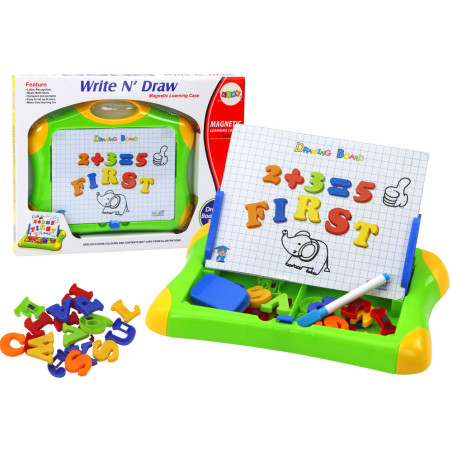 Magnetiskt lärande tavla bokstäver siffror penna svamp