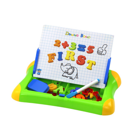 Magnetiskt lärande tavla bokstäver siffror penna svamp