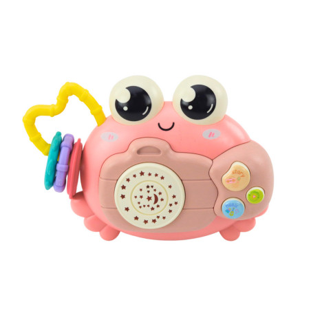 Krabbapparat Rasselprojektor Batteridrivet Ljud Rosa