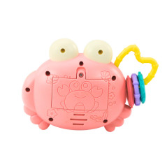 Krabbapparat Rasselprojektor Batteridrivet Ljud Rosa