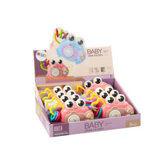 Krabbapparat Rasselprojektor Batteridrivet Ljud Rosa