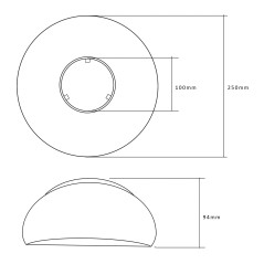 Klosz Maclean, Reflektor, För lager LED-lampor 30W, Kallvit, Material: PC, MCE415