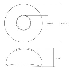Klosz Maclean, Reflektor, För LED-lampor 40W för lager, Kallvit, Material: PC, MCE416