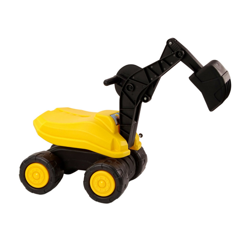 Stor Grävmaskin Gul Skopa Rörlig 360 Rotation Byggmaskin