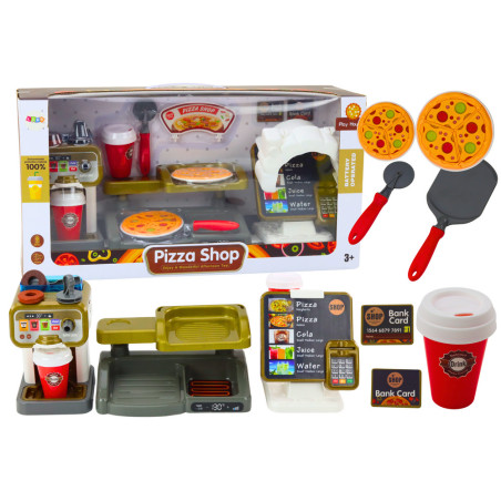 Set Butik Pizza Express Kaffe Drycker Kassaregister