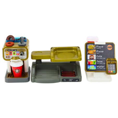 Set Butik Pizza Express Kaffe Drycker Kassaregister