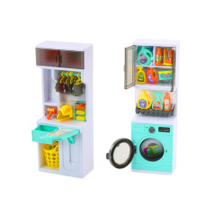 Set för lek Badrum 4-i-1 Dusch Toalett Tvättmaskin Tillbehör