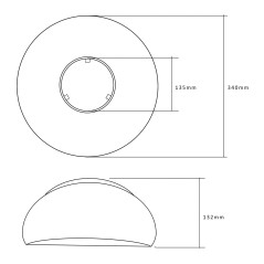 Klosz Maclean, Reflektor, För lager LED-lampor 50W, Kallt vitt ljus, Material: PC, MCE417