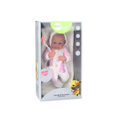 Docka Bobas med Drakbebis Body Enhörning Rosa Filt Tillbehör 35 cm