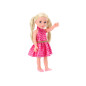 Docka Rosa Klänning Ponnyer Blondt Hår Stor Docka 46cm