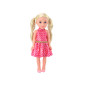 Docka Rosa Klänning Ponnyer Blondt Hår Stor Docka 46cm