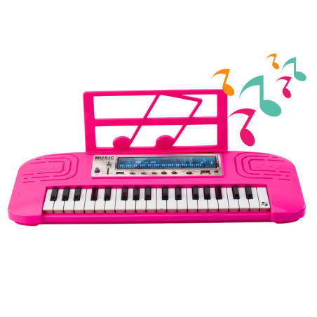 Elektriskt pianino för barn med 36 melodier, rosa.