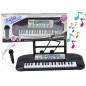 Elektriskt barnpiano med mikrofonställ svart