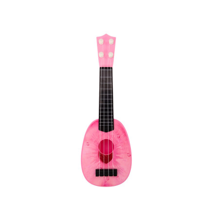 Ukulele för barn Mini gitarr 4 strängar Persika motiv Rosa gitarr