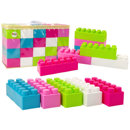 Stora Konstruktionsklossar i Väska med Långa Klistermärken Färgglada 20 Delar