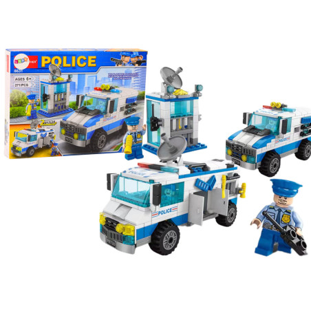 Set av klossar Polis Polisbil Byggnad 271 El