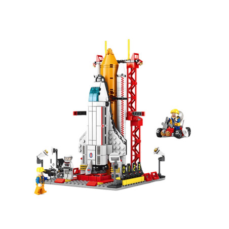 Rymdskepp Konstruktionsklossar Rymden Raketen Uppskjutningsplattform 500 delar.