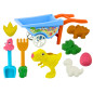 Sandsandleksakset med sex formar Tratt Dinosaurier