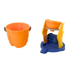 Sandlåda Dinosaurie Set Sil Tratt Kvarn Formar Spade 7 delar.