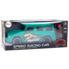 Fjärrstyrd RC-bil med dinosaurie i skala 1:10, grön