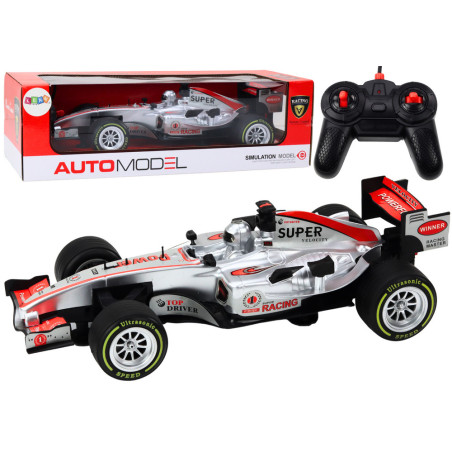 Radiostyrd RC 112 Silver Racingbil Ljus Ljud