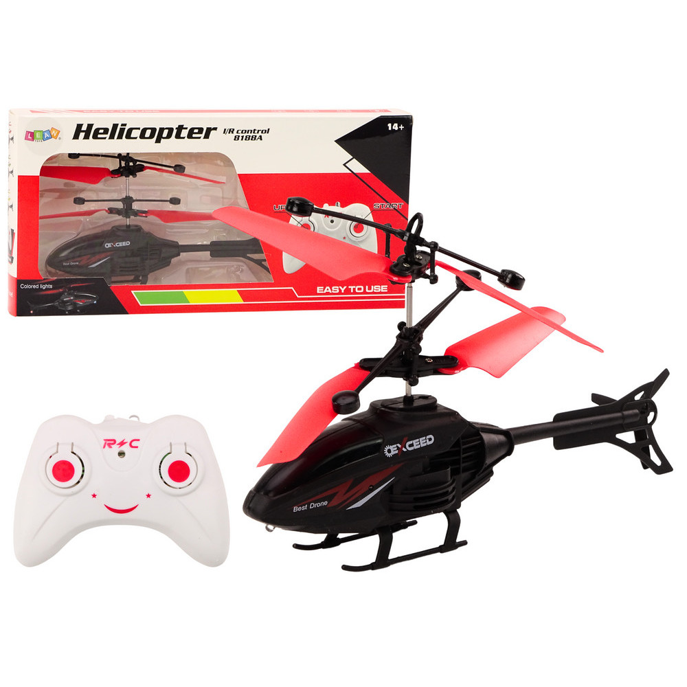 Fjärrstyrd helikopter med gyro RC Röd