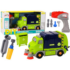 Animerad sopbil att montera DIY Rörlig Blå