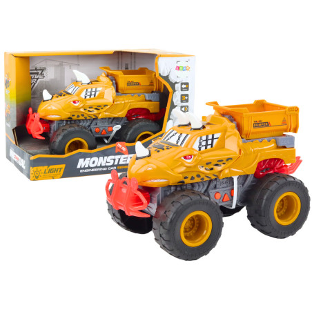 Terrängbil Dinosaurie Frikton Drivning Tippbil Orange