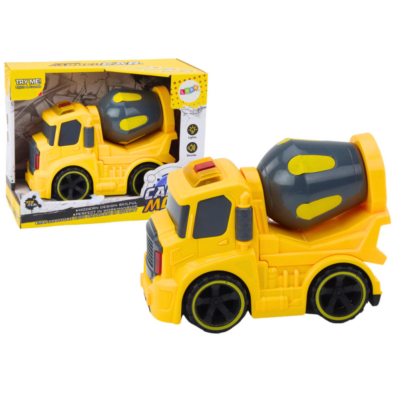 Bilbilen Betongblandare Vändbar Belysning Ljud Gul