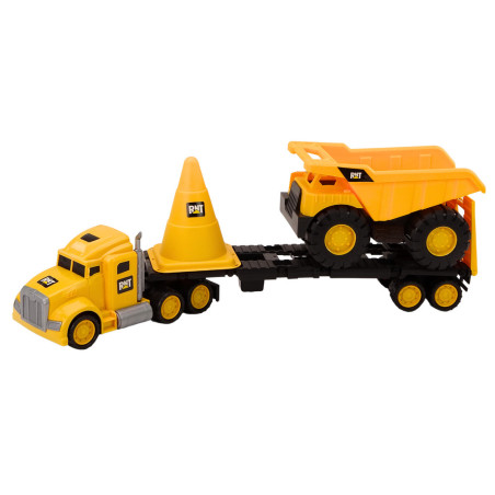 Byggnadsmaskiner Set Dumptruck Mobil Gul