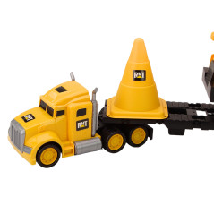 Byggnadsmaskiner Set Dumptruck Mobil Gul