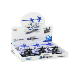 Helikopter Polis Vit eller Svart Driv Friktion Ljus och Ljud