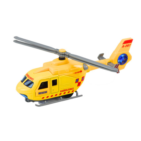 Helikopter Räddnings-, Polis- och Brandkårs- Metall- Driven med Öppningsbara Dörrar
