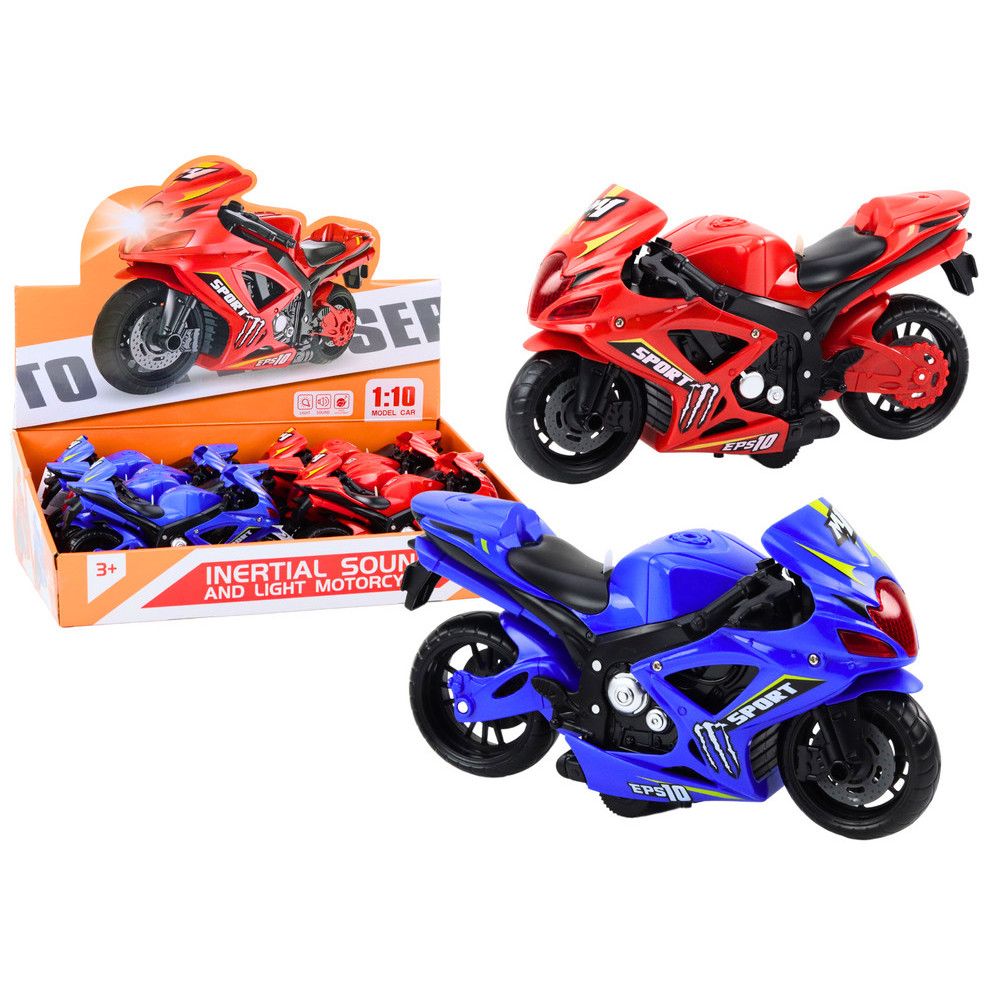 Motocykl Sportowy Napęd Frykcyjny Światło i Dźwięk 2 Kolory Motocykl Sportowy Napęd Frykcyjny Światło i Dźwięk 2 Kolory