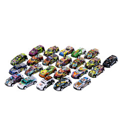 Set av bilbilar med färgglada 50 stycken med drivning