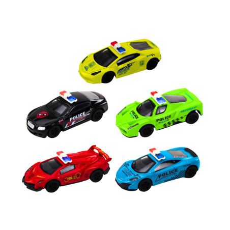 Bil Rescuetruck Polis 143 Metall Drivgummi Hjul