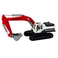 Bandgående grävmaskin Vit-Röd Metallskopa