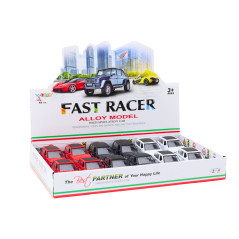 Personbil 136 Metallisk Drift Svart Vit Röd