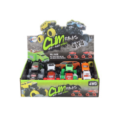 Terrängfordon för klättring med fyrhjulsdrift och stötdämpare